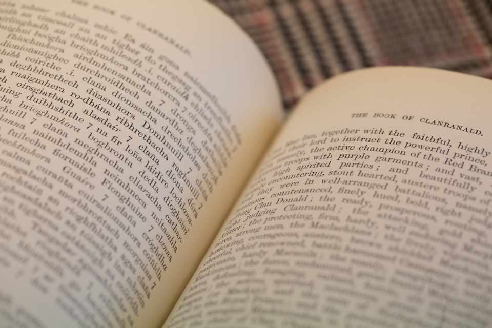 Historical translation resources in the library at Sabhal Mòr Ostaig